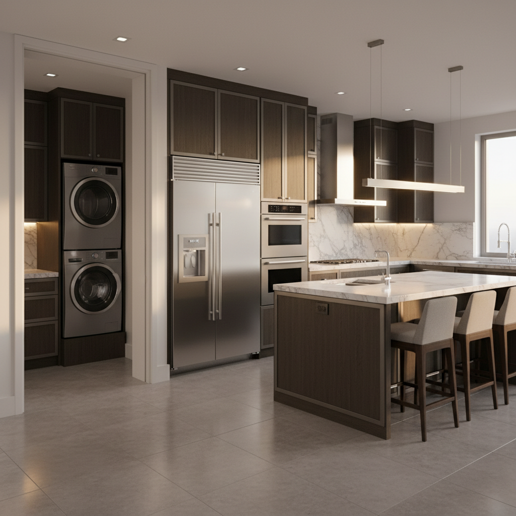 Premium household appliances in a luxury home